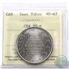 Image 1 : Test Token Salesman Sample Canada CH# SS-6 ICCS Certified MS-67