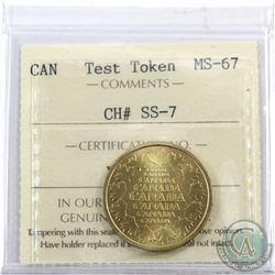 Test Token Salesman Sample Canada CH# SS-7 ICCS Certified MS-67