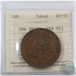 Token: NB2B2 New Brunswick One Penny ICCS Certified AU-50 Breton 911