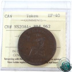 Token: NS0A4 Nova Scotia 1813 Trade & Navigation, Breton 962 ICCS Certified EF-40.