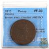 Token: NS20A4 Nova Scotia 1813 One Penny Trade & Navigation, Breton 962 CCCS Certified VF-30