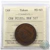Token: PC1B3 Province of Canada 1844 Half Penny  Breton 527 ICCS Certified MS-60.