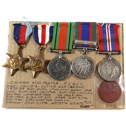 Voluntary WWII Medal, 1939-1945 War Medal, 1939-1945 Defense Medal, France/Germany Star, The 1939-19
