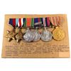 Named EIIR Canadian Forces Decoration Medal, Voluntary WWII Medal, 1939-1945 War Medal, 1939-1945 De