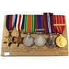 Named EIIR Canadian Forces Decoration Medal, Voluntary WWII Medal, 1939-1945 War Medal, 1939-1945 De