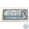 Image 1 : BC-39b-E23-i 1954 Bank of Canada $5 "Gutter Fold" pre-print crease. Beattie-Rasminsky S/N: S/S021873