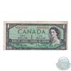 Image 1 : Error BC-37bA 1954 Bank of Canada $1 Replacement Note S/N: *A/A0152318 with Off Centre Cutting. The 