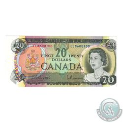 Error BC-50a 1969 Bank of Canada $20 Note S/N: EL8600100 with Off Centre Cutting.