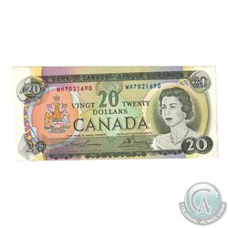 Error BC-50b 1969 Bank of Canada $20 Note S/N: WH7021690 with Off Angle Mis-cut.