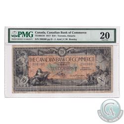 75-16-04-10 1917 Canadian Bank of Commerce $10, Arid-Rowley, S/N: 290360-D. PMG Certified VF-20. *Ra