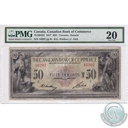 75-16-04-22, 1917 The Canadian Bank of Commerce $50, B.E. Walker - J. Arid, S/N#16207/B PMG Certifie