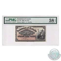 DC-15b 1900 Dominion of Canada 25c, Boville. PMG Certified Choice AU-58 EPQ!