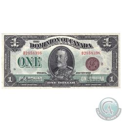 DC-25i 1923 Dominion of Canada $1, McCavour-Saunders, Bronze Seal, Group 2, Series B, VF-EF