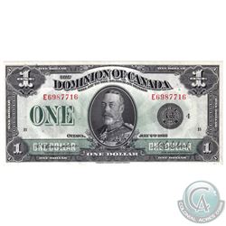 DC-25o 1923 Dominion of Canada $1, Campbell-Clark, Black Seal, Group 4, Series E, VF-EF