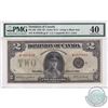 DC-26l 1923 Dominion of Canada $2, Black Seal, Series W, Group 4, Campbell-Clark, S/N: 975949-B. PMG
