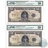 DC-26i  Sequential pair of 1923 Dominion of Canada $2, Black Seal, Group 4, Series X, Campbell-Clark
