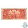 Image 4 : BC-6 1935 Bank of Canada French $5, Osborne-Towers, S/N: F062769-B PMG Certified VF-25 (rust). Note: