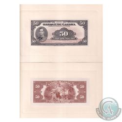 BC-14FP & BC-14BP 1935 Bank of Canada French $50 Face Proofs (Lot includes Front and Back Proofs). *
