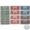 Image 2 : Lot of 1937 Bank of Canada $1, $2, $5 & $10 Notes in average condition (8x $1, 4x $2, 2x $5 & 2x $10
