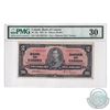 BC-22a 1937 Bank of Canada $2, Osborne-Towers, S/N: A/B7651739. PMG Certified VF-30.