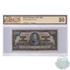 BC-25a 1937 Bank of Canada $20, Osborne-Towers, S/N: A/E0824703. BCS Certified VF-20.