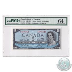 BC-31b 1954 Bank of Canada Devil's Face $5, Beattie-Coyne, S/N: F/C4778714. PMG Certified Choice UNC