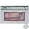 BC-38b-N3 1954 Bank of Canada $2 'Million Numbered Note' Beattie-Rasminsky, S/N A/U8000000 PMG Certi