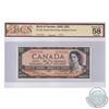 BC-42b 1954 Bank of Canada Modified $50, Beattie-Rasminsky, S/N: B/H7151524. BCS Certified AU-58 Ori