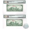 Image 2 : BC-45aS & BC-45Bs. A Matching Set of 2x $1 1967 Speciment Bank notes (#186). Set includes the BC-45a