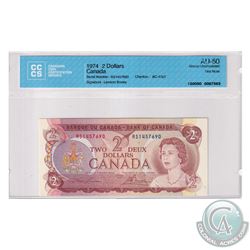 BC-47aT 1974 Bank of Canada Test $2, Lawson-Bouey, S/N: RS1457690. CCCS Certified AU-50.