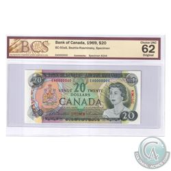 BC-50aS 1969 Bank of Canada Specimen $20, #244, Beattie-Rasminsky, S/N: EA0000000. BCS Certified Cho