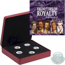 RCM Issue: 2008-2009 Canada $15 Vignettes of Royalty 5-Coin Sterling Silver Set.