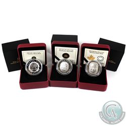 RCM Issue: 2009, 2013 & 2014 Moon Mask Fine Silver Coins - 2009 $20 Summer Moon Mask, 2013 $25 Grand