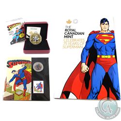 RCM Lot: Canada Superman Themed Lot Including 2013 50-cent Superman: Then and Now Lenticular Coin & 