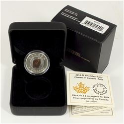 RCM Issue: 2014 Canada $5 Flowers in Canada - Tulip Fine Silver & Niobium Coin (Tax Exempt)