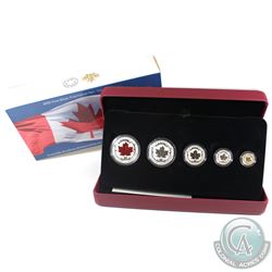RCM Issue: 2015 Canada The Maple Leaf 5-coin Fine Silver Fractional Set (Tax Exempt).