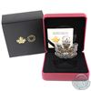 Image 1 : RCM Issue: 2017 Canada $20 Gilded Silver Maple Leaf Shaped Fine Silver Coin (Tax Exempt).