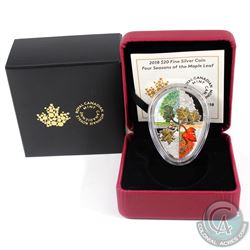 RCM Issue: 2018 Canada $20 Four Seasons of the Maple Leaf Fine Silver. The certificate for the coin 