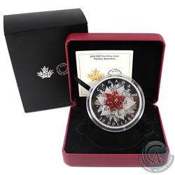 RCM Issue: 2018 Canada $50 Holiday Splendour 5oz Fine Silver Coin with Murano Glass (capsule lightly
