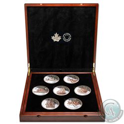 RCM Issue: 2018 Canada Big Coin 5oz. Rose-Gold Plated Fine Silver 7-coin Set with Deluxe Subscriptio