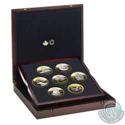 RCM Issue: 2019 Canada Big Coin 5oz. Reverse-Gold Plated Fine Silver 7-coin Set with Deluxe Subscrip