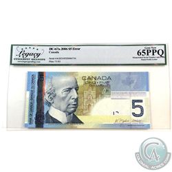 BC-67a-E14-iv 2006 Bank of Canada $5 with Mismatched Prefixes & Serial Numbers. Jenkins-Dodge S/N: A
