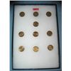 Image 1 : Collection of solid brass US state commemoratives