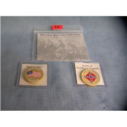 Civil War gold themed Kennedy half dollar coins