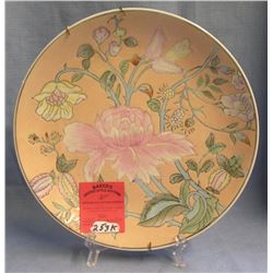 Vintage floral decorated collector plate