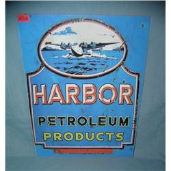 Harbor petroleum products retro style advertising sign