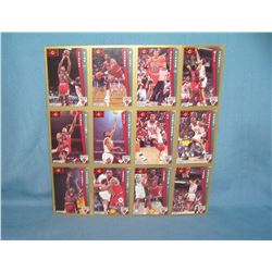 Vintage Chicago Bulls basketball cards uncut sheet