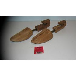 Pair of cedar shoe stretchers