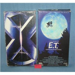 Pair of vintage videos includes Xmen and ET