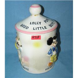 Early Disney lolly pop jar dated 1961